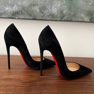 CHRISTIAN LOUBOUTIN So Kate 120 Suede Pump Size 38.5